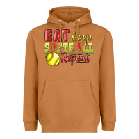Meerkat Eat Sleep Softball Repeat Heavyweight Hoodie - LillyAllenDesigns