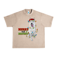 French Oak merry and bright white shepherd Urban Heavy Tee - RanaPortraitStore