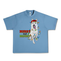 Pebble Blue merry and bright white shepherd Urban Heavy Tee - RanaPortraitStore