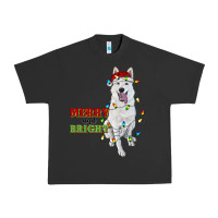 Pigment Black merry and bright white shepherd Urban Heavy Tee - RanaPortraitStore