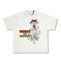 Pistachio merry and bright white shepherd Urban Heavy Tee - RanaPortraitStore