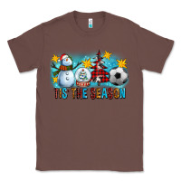 Chestnut Tis The Season Christmas With Soccer Ball And Snowman Classic Tee - FaDigitalArtStudio
