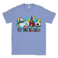 Colony Blue Tis The Season Christmas With Soccer Ball And Snowman Classic Tee - FaDigitalArtStudio