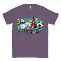 Lavender Tis The Season Christmas With Soccer Ball And Snowman Classic Tee - FaDigitalArtStudio