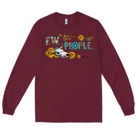 Burgundy ew people with cross Long Sleeve Tee - HRA Design Shop