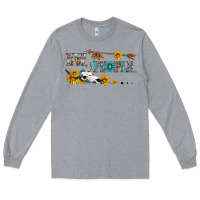 Heather Grey ew people with cross Long Sleeve Tee - HRA Design Shop