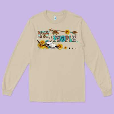 Ew People With Cross Long Sleeve Tee Designed By Hra Design Shop