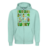 Seafoam feeling lucky Zipper Hoodie - Artiststas