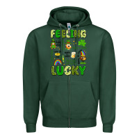 Sports Green feeling lucky Zipper Hoodie - Artiststas