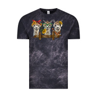 Cloud Black 3 alpacas Vintage Tee - BarkalooDesign