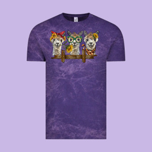 3 Alpacas Vintage Tee Designed By Barkaloodesign