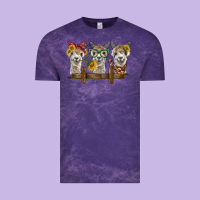 3 Alpacas Vintage Tee Designed By Barkaloodesign