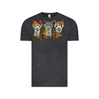 Vintage Black 3 alpacas Vintage Tee - BarkalooDesign