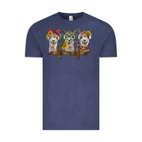 Vintage Denim 3 alpacas Vintage Tee - BarkalooDesign