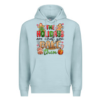 Blue Mist the holidays are what you bake them Premium Hoodie - MaliasSmallBusiness