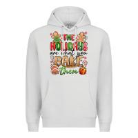 Dove Grey the holidays are what you bake them Premium Hoodie - MaliasSmallBusiness