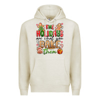 Oatmeal Heather the holidays are what you bake them Premium Hoodie - MaliasSmallBusiness