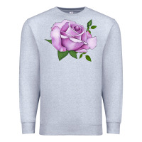 Heather Grey life's little pleasures rose Premium Sweatshirt - LillyAllenDesigns