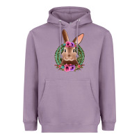 Lavender western leopard and flowers easter bunny Heavyweight Hoodie - Jasminsmagicworld