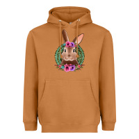Meerkat western leopard and flowers easter bunny Heavyweight Hoodie - Jasminsmagicworld