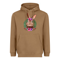 Toasted Coconut western leopard and flowers easter bunny Heavyweight Hoodie - Jasminsmagicworld