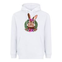 White western leopard and flowers easter bunny Heavyweight Hoodie - Jasminsmagicworld