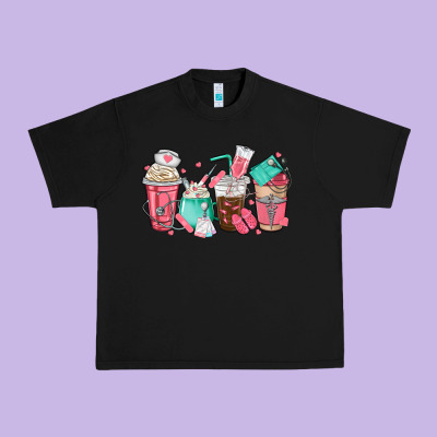 Nurse Coffee Cups Urban Heavy Tee Designed By Texasbilliewilder