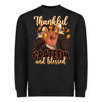 Black Thankful grateful and Blessed black man sneakers Heavyweight Sweatshirt - RanaPortraitStore