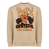 Thankful Grateful And Blessed Black Man Sneakers Heavyweight Sweatshirt | Teevron