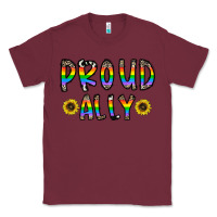 Burgundy proud ally Classic Tee - CowhideDigitalArt