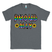 Charcoal Heather proud ally Classic Tee - CowhideDigitalArt