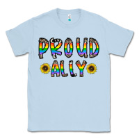 Dusty Blue proud ally Classic Tee - CowhideDigitalArt