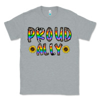 Heather Grey proud ally Classic Tee - CowhideDigitalArt