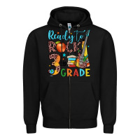 Black ready to rock 3rd grade Zipper Hoodie - JahusDesignShop