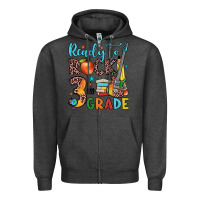 Charcoal Heather ready to rock 3rd grade Zipper Hoodie - JahusDesignShop