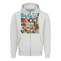 Dove Grey ready to rock 3rd grade Zipper Hoodie - JahusDesignShop