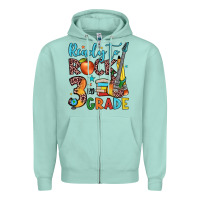 Seafoam ready to rock 3rd grade Zipper Hoodie - JahusDesignShop