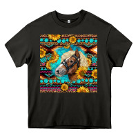 Asphalt Haflinger Horse Aztec Heavy Core Tee - LillyAllenDesigns