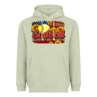 Matcha Western American Flag Softball Heavyweight Hoodie - LillyAllenDesigns