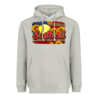 Moon Dust Western American Flag Softball Heavyweight Hoodie - LillyAllenDesigns