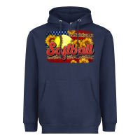 Navy Western American Flag Softball Heavyweight Hoodie - LillyAllenDesigns