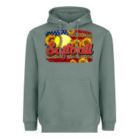 Sage Western American Flag Softball Heavyweight Hoodie - LillyAllenDesigns