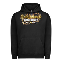 Pigment Black god fidence knowing i can't but he can Urban Hoodie - Artiststas