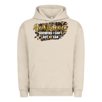 Pigment French Oak god fidence knowing i can't but he can Urban Hoodie - Artiststas