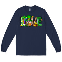 Navy Love st. patricks day Long Sleeve Tee - Neo Western