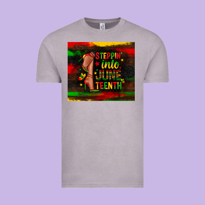 Steppin Into Juneteenth Vintage Tee Designed By Zillion Design Studio