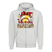 Dove Grey busy raising ballers Zipper Hoodie - Artiststas