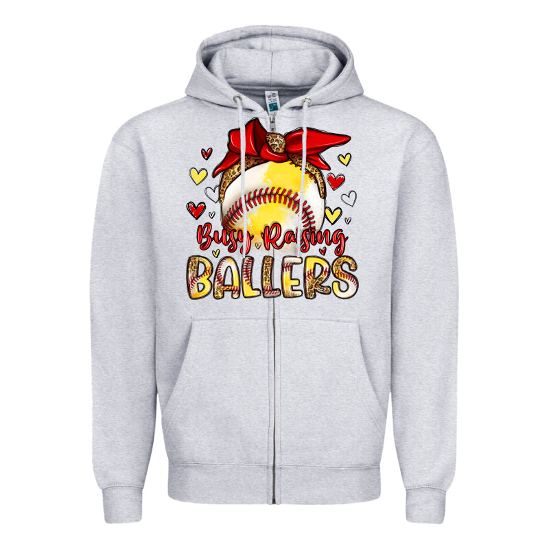 Busy Raising Ballers Zipper Hoodie by Artiststas | Teevron