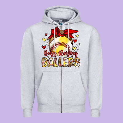 Busy Raising Ballers Zipper Hoodie Designed By Artiststas