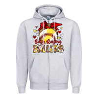 Heather Grey busy raising ballers Zipper Hoodie - Artiststas